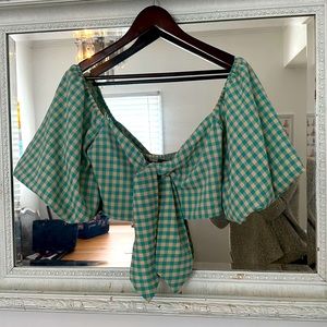 Nasty Gal Gingham Crop Top